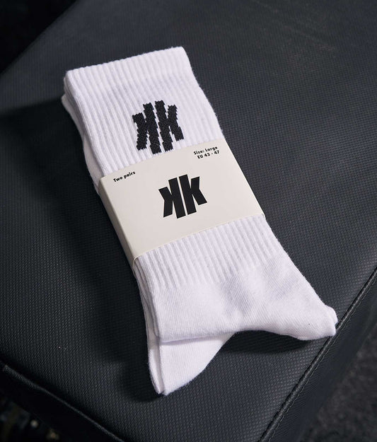 Socken "KK Basic" Weiß (zwei Paar)